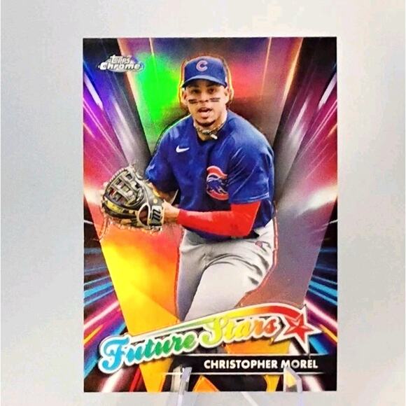 2024 Topps Chrome - Future Stars Christopher Morel #FS-12 REFRACTOR - Picture 3 of 6